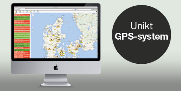 GPS servicesystem tæt på dit køkken